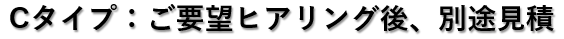 Cタイプ：ご要望ヒアリング後、別途見積